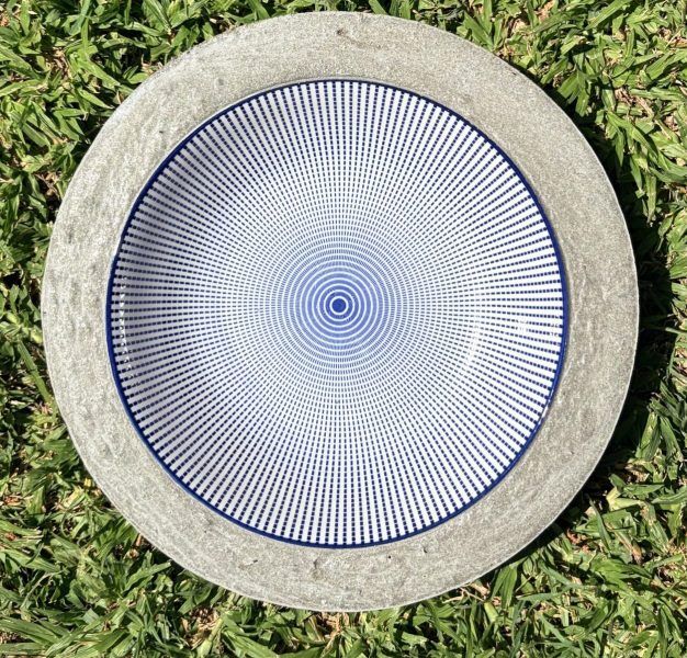 Sky Blue Birdbath